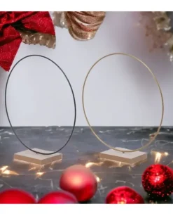 Cerchio Da Decoro Tavolo 30Cm In 2 Colorazioni Oro E Nero