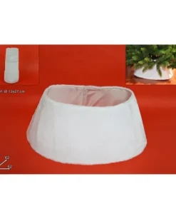 Copri Base Per Albero Di Natale In Pelliccia Bianca O62Cm