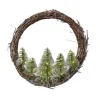 Corona In Legno Di Salice Con Pinetti In Miniatura Con Luci Led