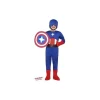 Costume Vestito Di Carnevale Super Capitano Bambino Da 7S A 10Xl