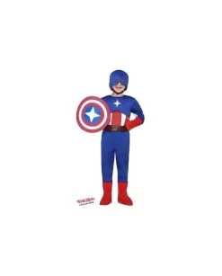 Costume Vestito Di Carnevale Super Capitano Bambino Da 7S A 10Xl