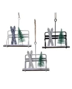 Decorazione Da Albero Seggiovia 3 Colori Assortiti
