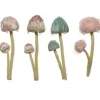 Decorazione Fungo In Velluto 4Col Assortiti