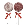 Decor Lecca Lecca Schiuma Glitter, Fiocco Raso Rosso In 2 Varianti