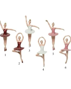 Decoro Da Albero Appendini Ballerine In Plastica Opaca 6Ass