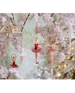 Decoro Da Albero Appendini Ballerine In Plastica Opaca 6Ass