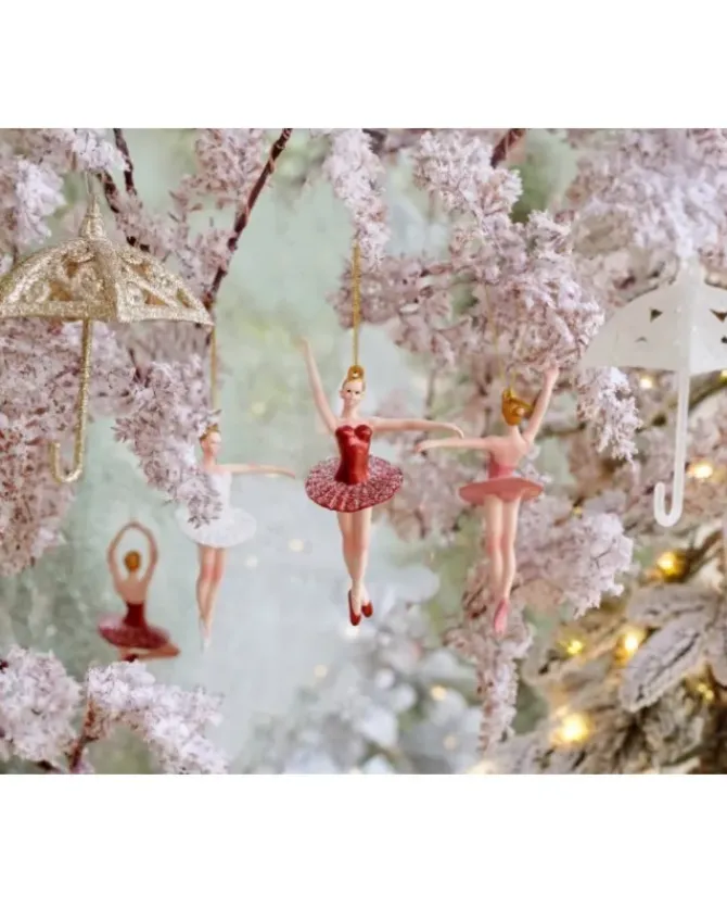 Decoro Da Albero Appendini Ballerine In Plastica Opaca 6Ass