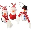 Decoro Da Albero Appendino Babbo/Pupazzo/Pinguino Con Led