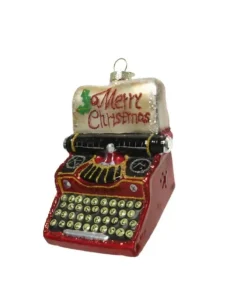Decoro Da Albero Appendino In Vetro Macchina Da Scrivere