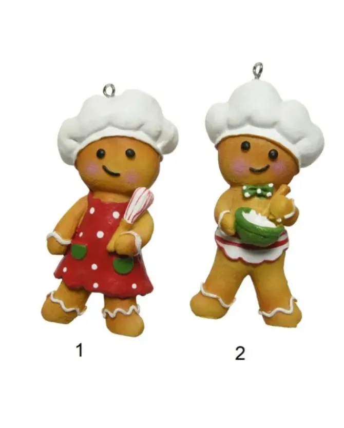 Decoro Da Albero Omino Pan Di Zenzerp 9.5 Cm In 2 Varianti