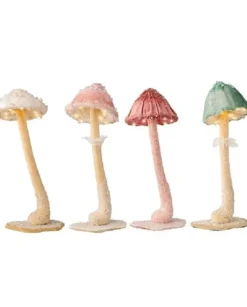 Decoro Per Albero Fungo Luminoso Con Led 30 Cm A Batteria