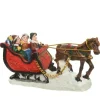 Figurina Polieresina Slitta A Cavallo In