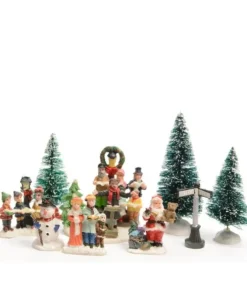 9 Figurine Accessori Da Strada In Poliresina Con Coro