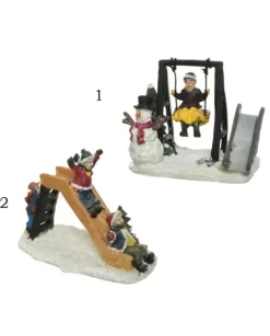 Figurine Per Villaggi,Paeseggi In Poliresina Playground Scenario Indoor 2Ass