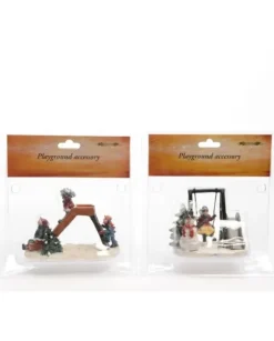 Figurine Per Villaggi,Paeseggi In Poliresina Playground Scenario Indoor 2Ass