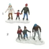 Figurine Polyresin Skiing Family Indoor