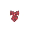 Fiocco Tartan 30X30 Cm Rosso Per Decorazioni Di Natale