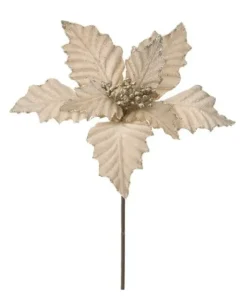Fiore 50Cm Champagne Per Decorazioni Di Natale