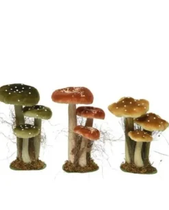 Foam Mushroom 3Col Assassorted14X18X26Cm