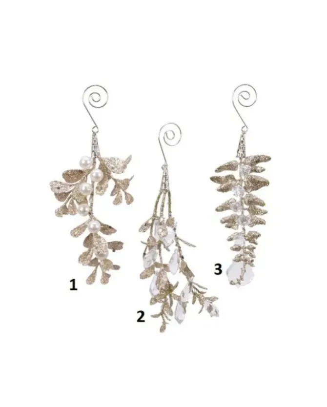 Foglia Di Plastica Glitter 3 Asscolore C