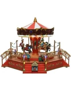 Giostrina Di Natale Carosel Con Luci E Suoni 28,5X35,5X28 Cm