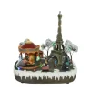 Giostrina Di Natale Tour Eiffel Con Carosello 29,5X24Xx30 Cm