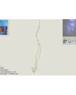 Gocce Di Luci Per Albero Di Natale 720 Nano Led Bianco Ghiaccio 3Mt