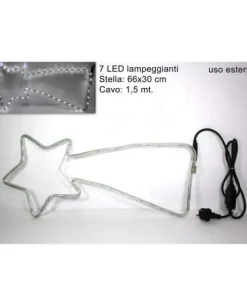 Luce Natalizia Stella Cometa Da Esterno Con Luci Led 66X30 Cm