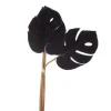 Mazzo Di 6 Foglie Philo Velvet Blu 57Cm Per Decorazioni Di Natale