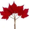 Mazzo 6 Foglie Acero Velvet 57Cm Rosso