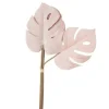 Mazzo 6 Foglie Philo Velvet 57Cm Rosa Per Decorazioni Di Natale