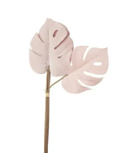Mazzo 6 Foglie Philo Velvet 57Cm Rosa Per Decorazioni Di Natale