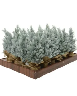 Mini Albero Smerigliato Da Interno Colore Green/Whitemisura Dia12.00-H30.00Cm