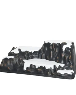 Montagna Base In Plastica Nera Innevata