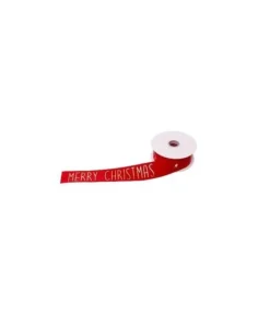 Nastro Merry X'Mas 10Mt X 25Mm Rosso