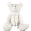 Orsetto Di Velluto 40Cm Bianco Per Decorazioni Di Natale