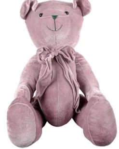 Orsetto Di Velluto 50Cm Rosa Per Decorazioni Di Natale