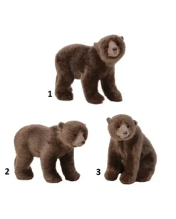 Orso In Plastica Rivestito Di Morbido Peluche 3 Modelli Assortiti