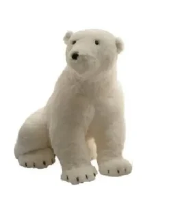 Orso Polare Con Pelliccia 30X76X41Cm