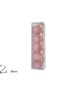 Palla Bambolina 8Cm 5Pz Pelliccia Rosa S