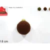 Palla 8Cm Floccata Rombi Marrone/Verdone