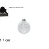 Palla Sfera Di Vetro Trasparente 7 Cm Per Albero Di Natale