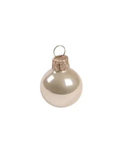 Pallina Di Vetro Lucida Champagne 30Mm Per Albero Di Natale 1Pz