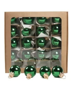 Pallina Di Vetro Lucida Verde 30Mm Per Albero Di Natale 1Pz