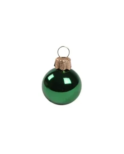 Pallina Di Vetro Lucida Verde 30Mm Per Albero Di Natale 1Pz