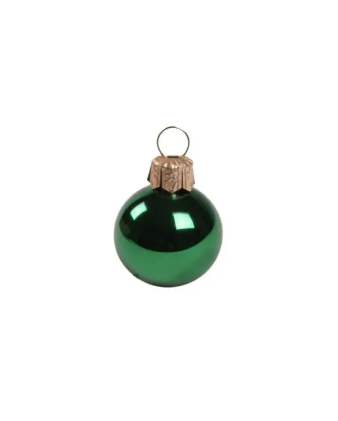 Pallina Di Vetro Lucida Verde 30Mm Per Albero Di Natale 1Pz