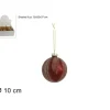 Pallina In Vetro 100 Mm Marmorizzata Rossa 1Pz