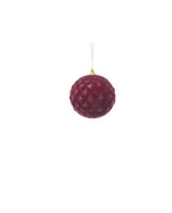 Pallina Sfera Borgogna Box 6Pz Per Albero Di Natale