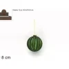Pallina Sfera Di Vetro 8Cm Verde Con Glitter 1Pz Per Albero Di Natale
