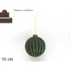 Pallina Sfera Di Vetro 10Cm Verde Opaca Per Albero Di Natale 1Pz
